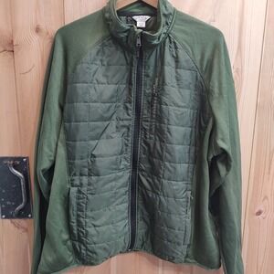 Orvis Classic Collection Mens‎ 2xLarge Quilted Fleece Puff Full Zip Jacket Green